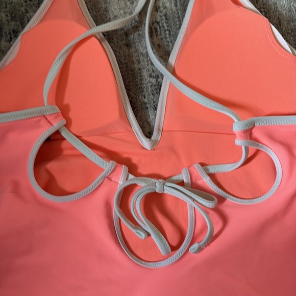 Aerie NWT One-Piece Swimsuit with White Trim - size small - neon - Picture 4 of 5